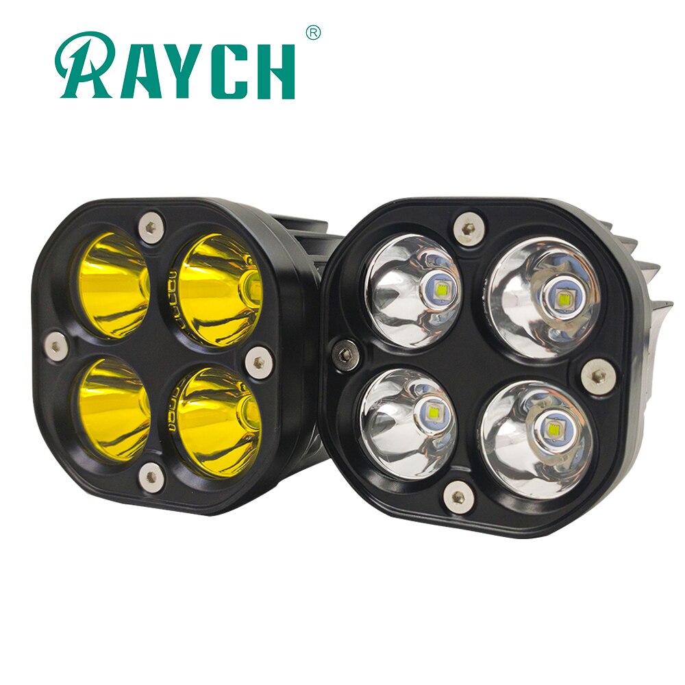 1 stuk 3 inch led-autowerklamp voor offroad-trucks, led-spot, 4wd witte en gele mistlampen op auto's, led-looplichten voor auto's