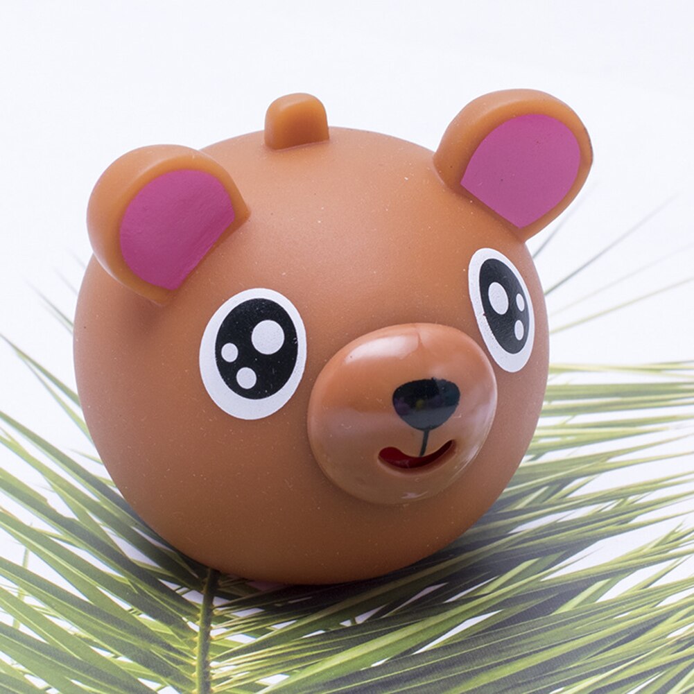 Jouet pour enfant et adulte, anti-Stress, balle molle, Jabber, Animal parlant, amusant: S Brown bear