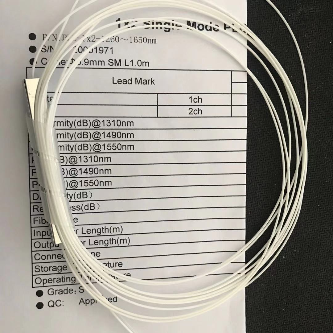 10 pçs/lote 1x2 1x4 1x8 1x16 Blockless fibra óptica PLC divisor sem cabo conector 0.9 45mmmini 2,4 Portas PLC Splitter