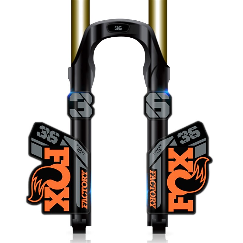 Fox Float Fabriek 36 Am Mountainbike Vork Stickers Mtb Mountain Fox Float 36 Laatste Voorvork Decals: orange grey blk btm