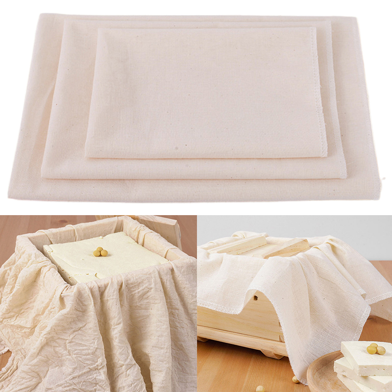 Tela grande de muselina ultrafina reutilizable para colar, cocinar, hacer queso, hornear, gasa de algodón blanco