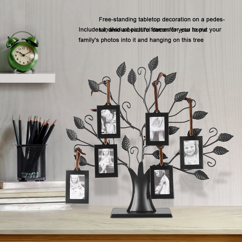 Fashionable Family Photos Frame Display Tree with Hanging Pictures Frames Home Decor Frame Table Desk Display Decor