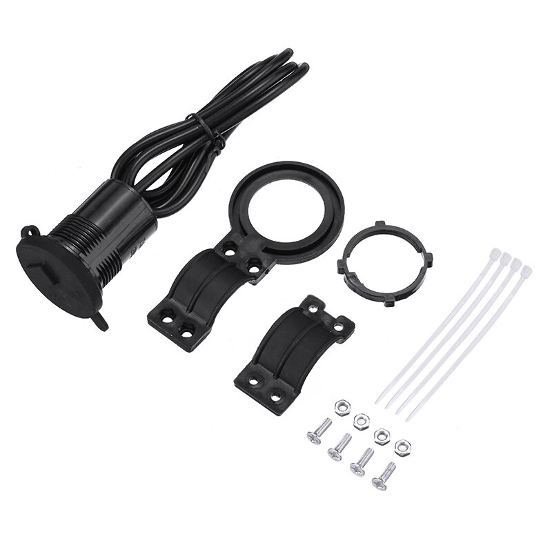 Autolader Motorfiets Usb Charger Dc 12V Met Schakelaar Sigarettenaansteker Plug Waterdichte Motor Telefoon Oplader
