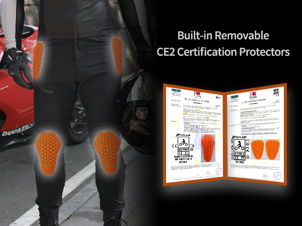 Pantaloni da moto certificati livello 2 CE Jeans Equipaggiamento protettivo Ginocchio Protezione anca Motocicletta Equitazione Ginocchiere protettive Addensare
