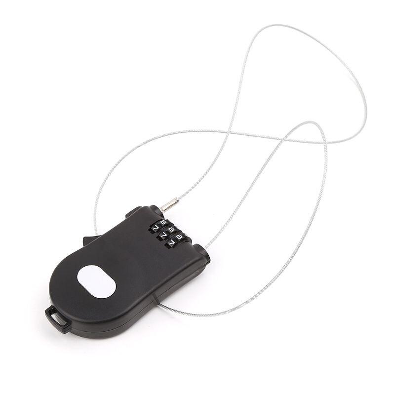 Retractable Wire Rope Password Lock Combination Coded Locker Outdoor Keyed Padlock J2HA