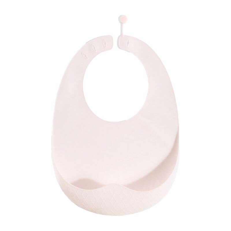 Bambino Appena Nato Sottile Bavaglini Impermeabile Del Silicone Del Commestibile Alimentazione Saliva Asciugamano Burp New Dropship: Pink