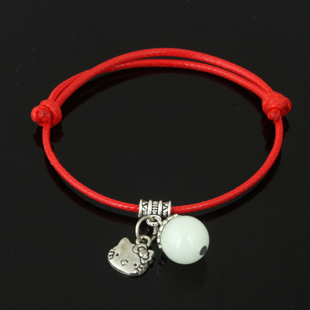 Moda luminosa grânulo folha pingente pulseira homens trançado corda corrente casal o ano de nascimento pulseira para mulher estudante jóias: 16