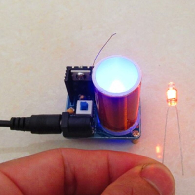 Mini bobina de iluminación espacial, piezas de bricolaje, tecnología de iluminación espacial, producción electrónica con fuente de alimentación de 12V, 2 uds.