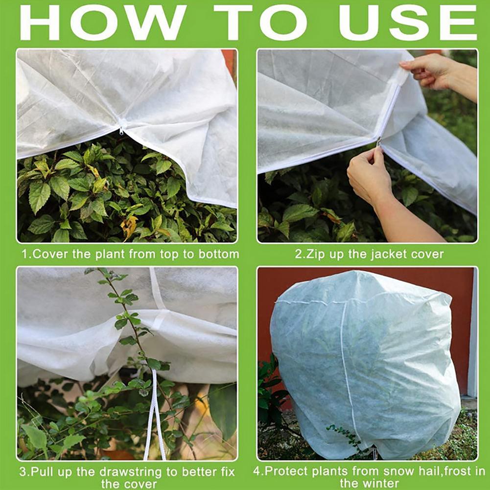 4 Size Plant Protection Bags Plant Warm Worth Freeze &Frost Protection Bag Shrubs Anti Pest Cover Garden Care Tools