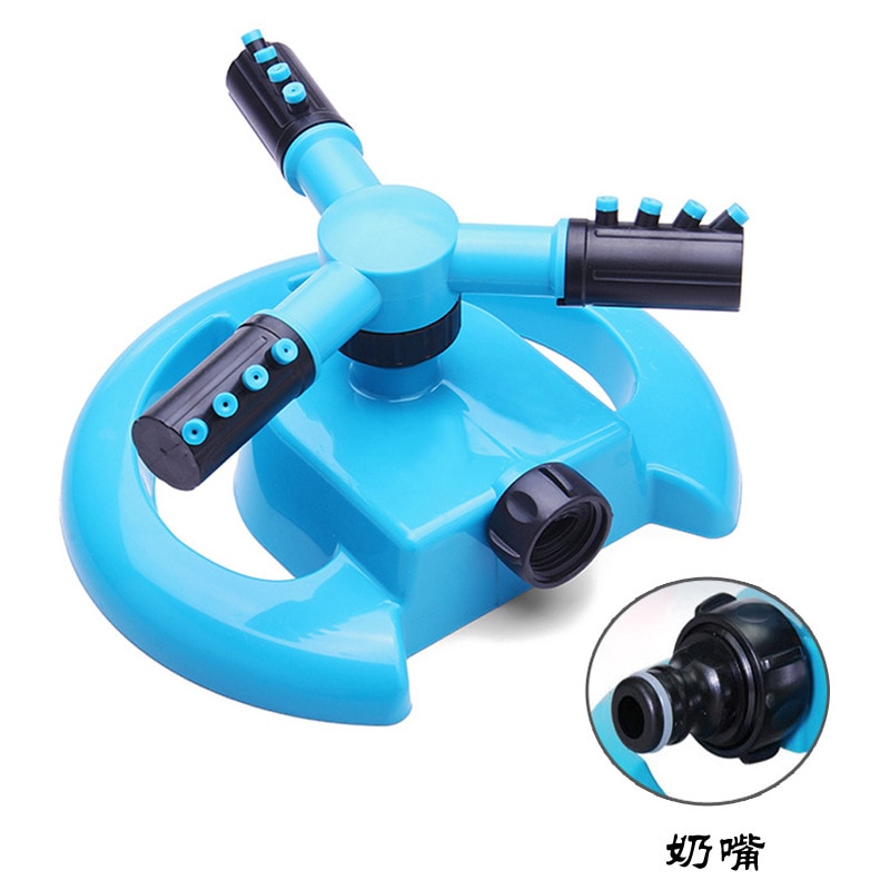 Garden Watering Systems 360 Degree Automatic Rotating Watering Sprinkler Irrigation System 3 Nozzle Pipe Hose Garden Tools