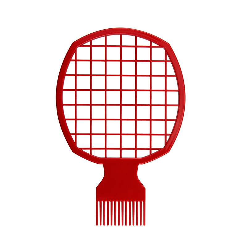 1Pc Curling Borstel voor Dreadlocks Hip Hop Haar Styling Perm Detangling Smoothing Reiniging Kam Professionele Multifunctionele Tool: Rood