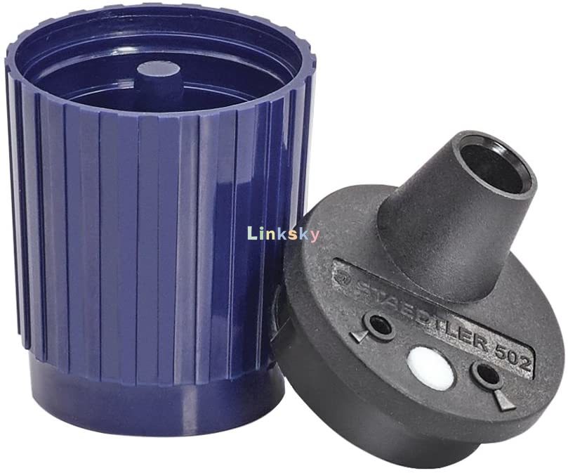 Staedtler 502 BK A6 Mars Rotary Action Lead Pointer and Tub for 2mm Leads, 502BKA6,Blue,Sharpener for 2mm leads