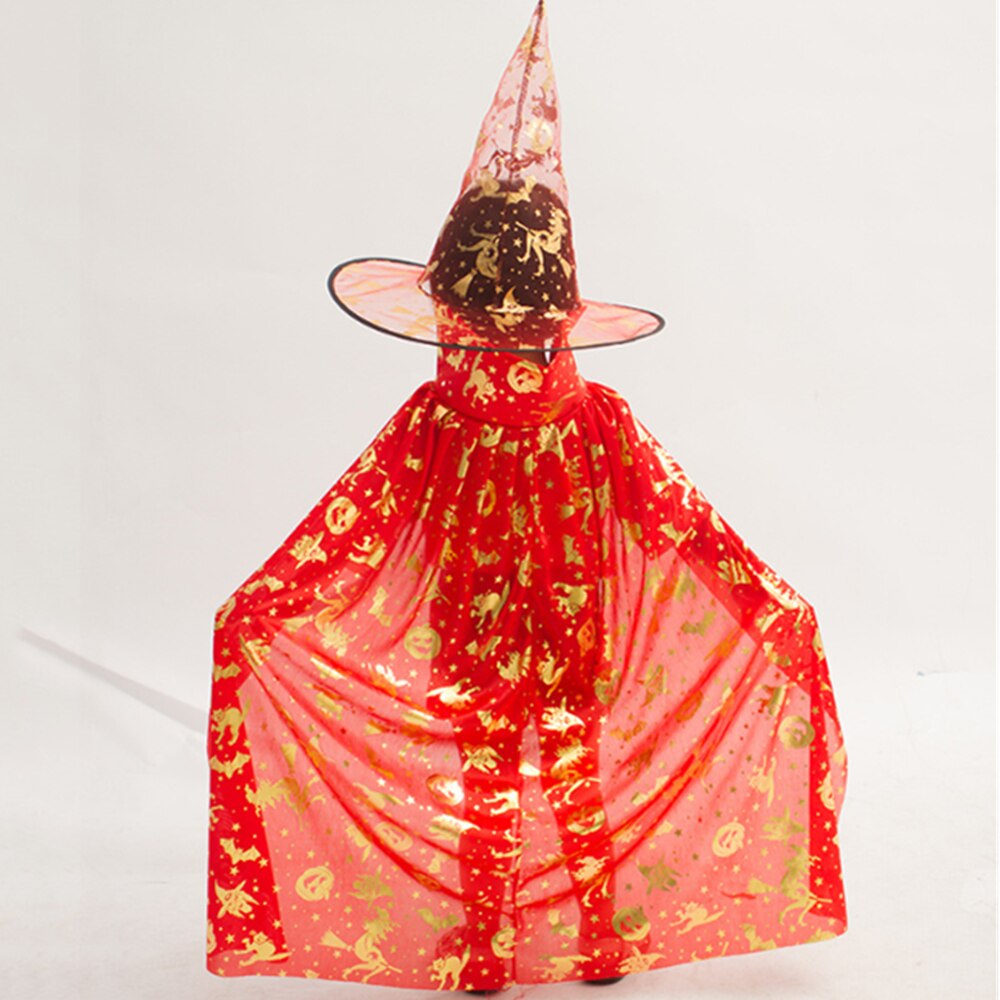 Halloween mantel barnkalas barn cosplay häxa kläder rollspel hatt rolig kväll fest mantel ropa mujer pumpa barn kläder