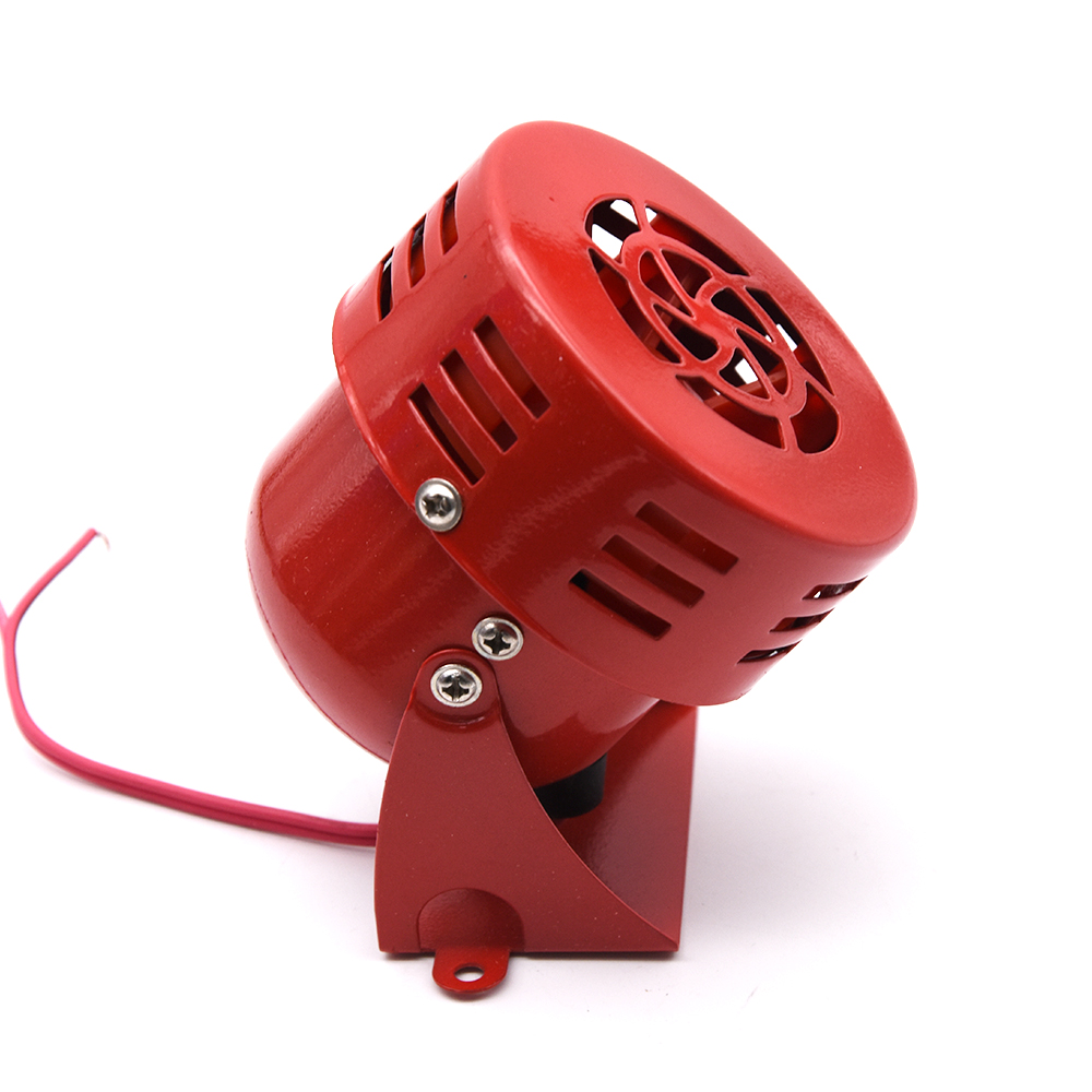 RED Air Raid Siren Horn Alarm 110dB Driven Air Raid Siren Horn Alarm Loud Air Horn for Car Boat Truck Speaker
