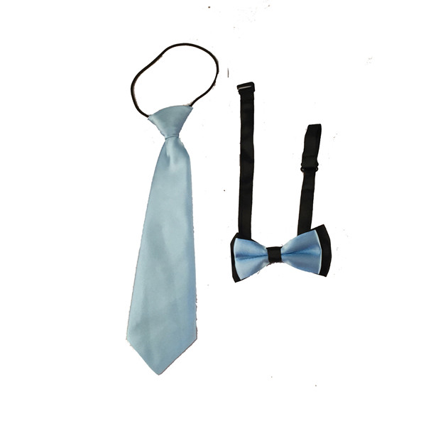 2 stk børne & #39 ;s børn unisex ensfarvede slips butterfly bryllup drenge butterfly tøj tilbehørstr 0011: Himmelblå