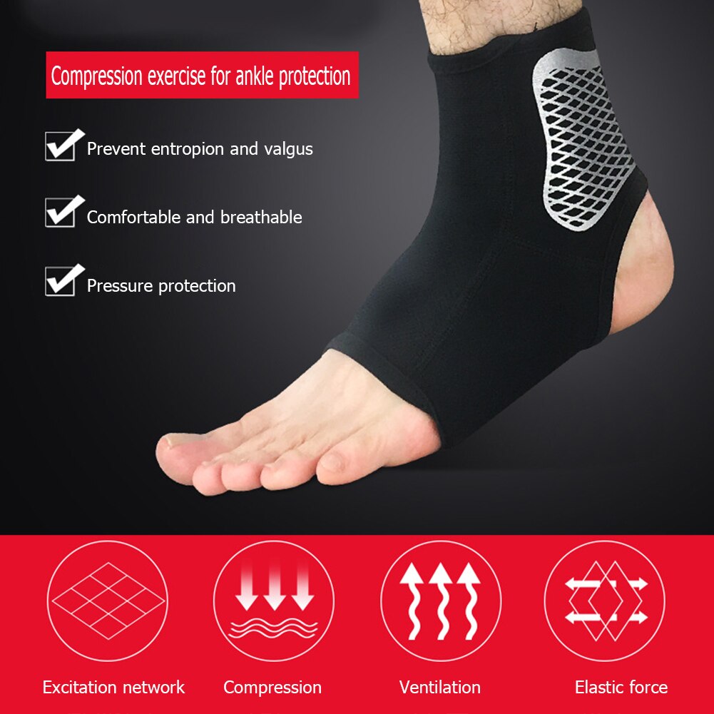 EYOTTO Compressie enkelmouw voor mannen vrouwen (2 pack), ademende enkelbrace enkelsteun voor mannen vrouwen, enkelcompressiesok voor zwelling, plantaire fasciitis, verstuiking, pijnverlichting, hardlopen