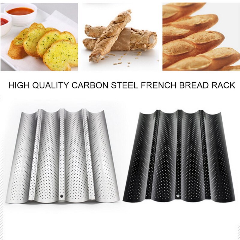 1Pcs Franse Brood Bakvorm Brood Wave Bakplaat Anti-aanbak Cake Baguette Mold Pannen 2/3/4 Golven Brood bakken Tools