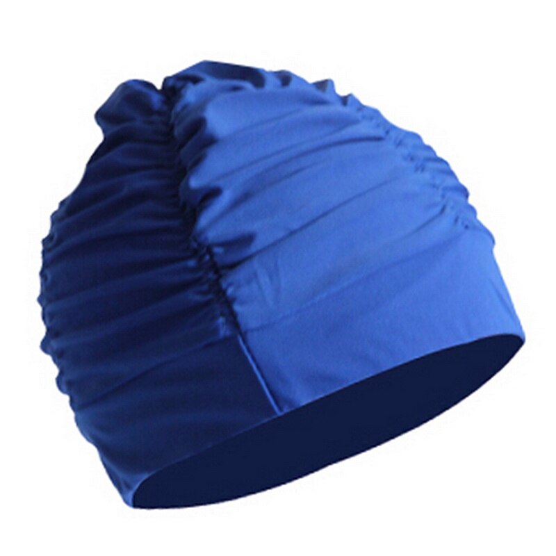 Sexy Swimming Cap Womens Long Hair Swim Hat Outdoor Activities Solid Cap Bathing Drape Stretch Sports Seaside Fold Girls: 8