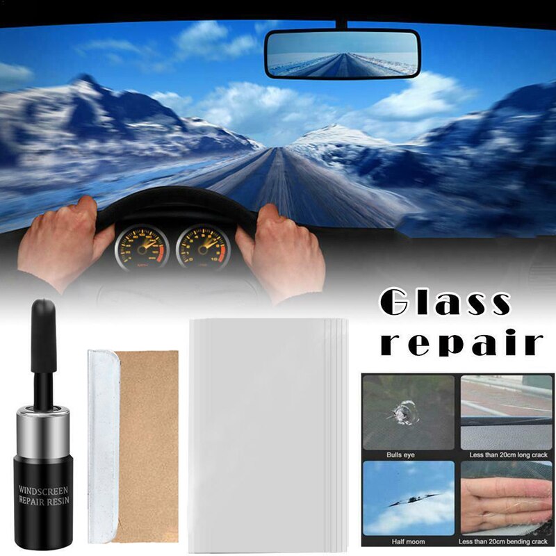 Car Windshield Windscreen Glass Repair Resin Kit Agent Auto Vehicle Window Fix Tool Crack Repairing Adhesives & Sealers TB