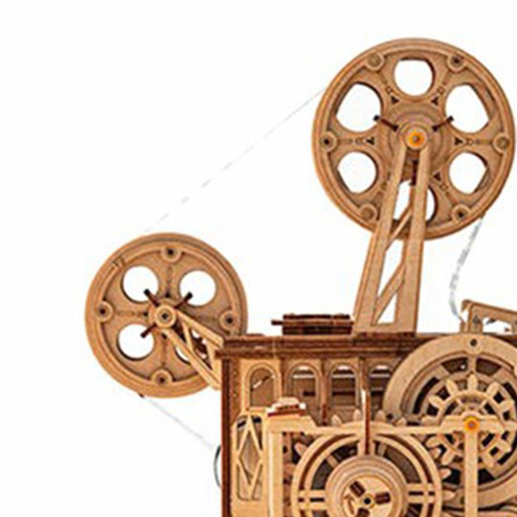 Houten Hand Gemonteerd Drie-Dimensionale Puzzel Speelgoed Houten Schatkist Puzzel Kit Een Mechanische Techniek Kit