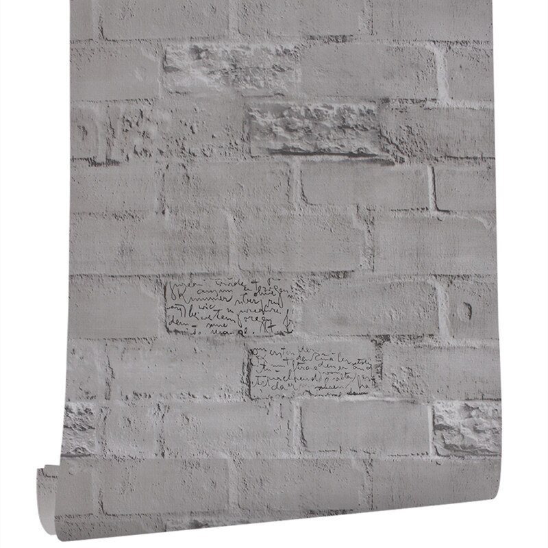 3d tredimensionelle murstensmønster selvklæbende grå mursten bar væg renovering baggrund kultur mursten vandtæt wallsticker