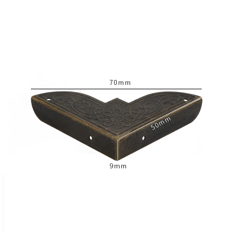 Boîte à bijoux en laiton antique, protecteur d'angle en bois, protection pour la maison, coins décoratifs, couvercle de protection d'angle, , 4 pièces: YELLOW
