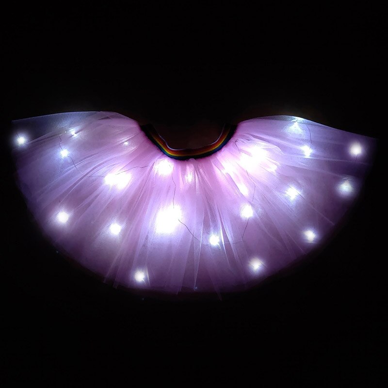 LED Glowing Light Kids Girls Princess Tutu skirts Children Clothing Wedding Party Dancing miniskirt Costume cosplay led clothing