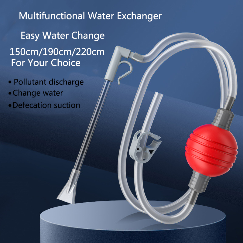 Changeur d'eau pour Aquarium, pompe à Air, outils de nettoyage, nettoyeur de gravier d'aquarium, pompe à Siphon sous vide avec buse de filtre