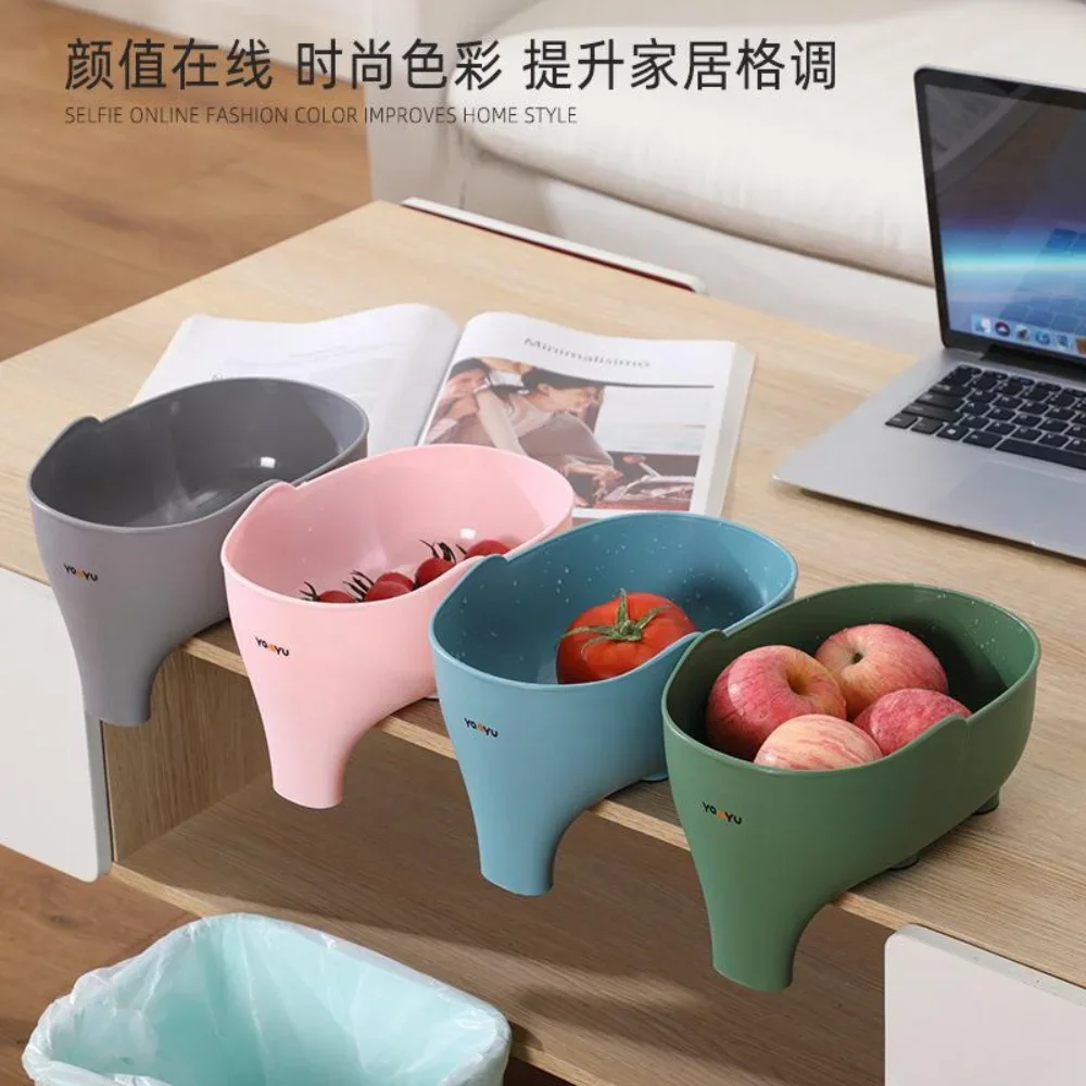 Colador de fregadero con elefante esculpido, escurridor de sobras, cesta de lavado de frutas y verduras, escurridor colgante, accesorios de cocina