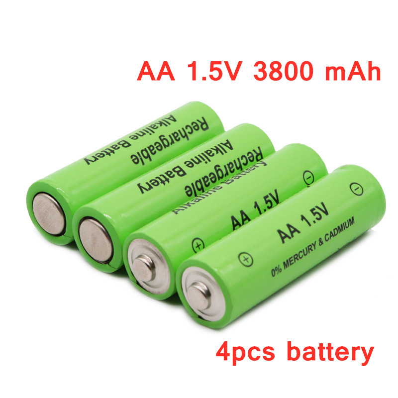 Batería recargable Original AA V 1,5 mah para juguetes de reloj, linterna, Control remoto, cámara, batería + cargador, 3800