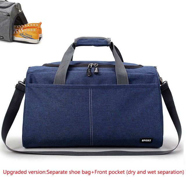 Travel Bag Large Capacity Duffle Bags Men Women Business Travel Oxford Totes Big Hand Shoulder Luggage Weekend Bags L S: Newblue L 45x28x28cm