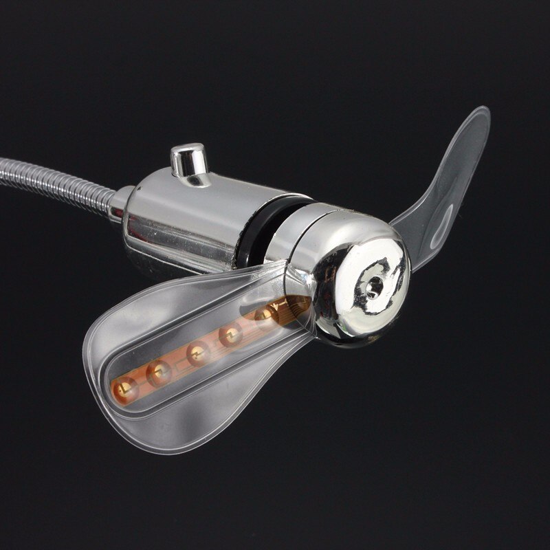 Durable Mini USB Fan portable gadgets Flexible Gooseneck LED Clock Cool For laptop PC Notebo