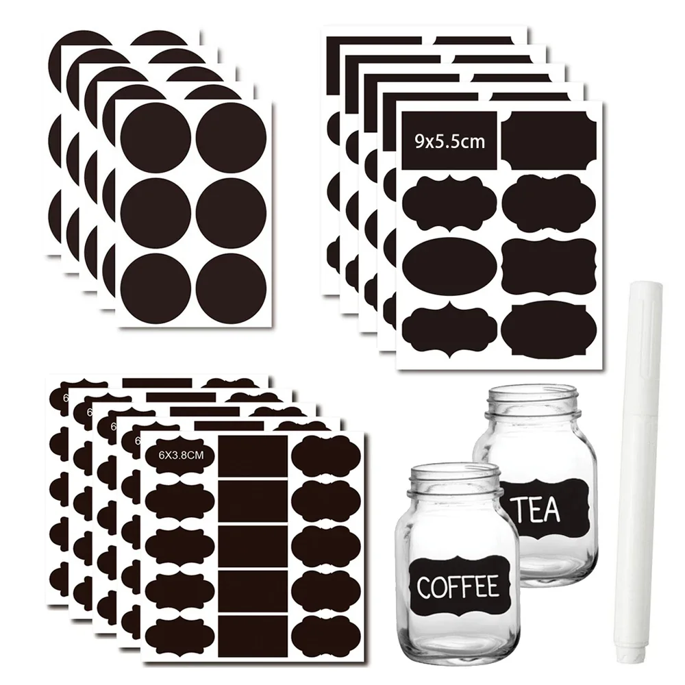 1 STKS Schoolbord Stickers Waterdicht Krijtbord Keuken Spice Label Sticker Thuis Potten Flessen Tags Schoolbord Etiketten Witte Marker