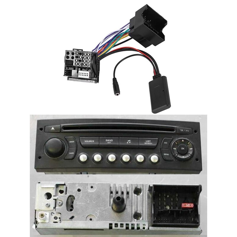 Auto Bluetooth 5,0 Aux Kabel Mikrofon Freisprecheinrichtung Handy Freies Aufruf Adapter für Peugeot Citroen C2 C5 RD4