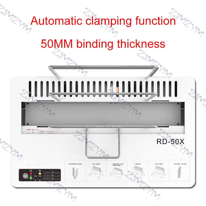 100W RD-50X Melt Thermal Binder Desktop Glue Bookbinding Machine Contract Documents Book Envelopes Melt Binding Machine