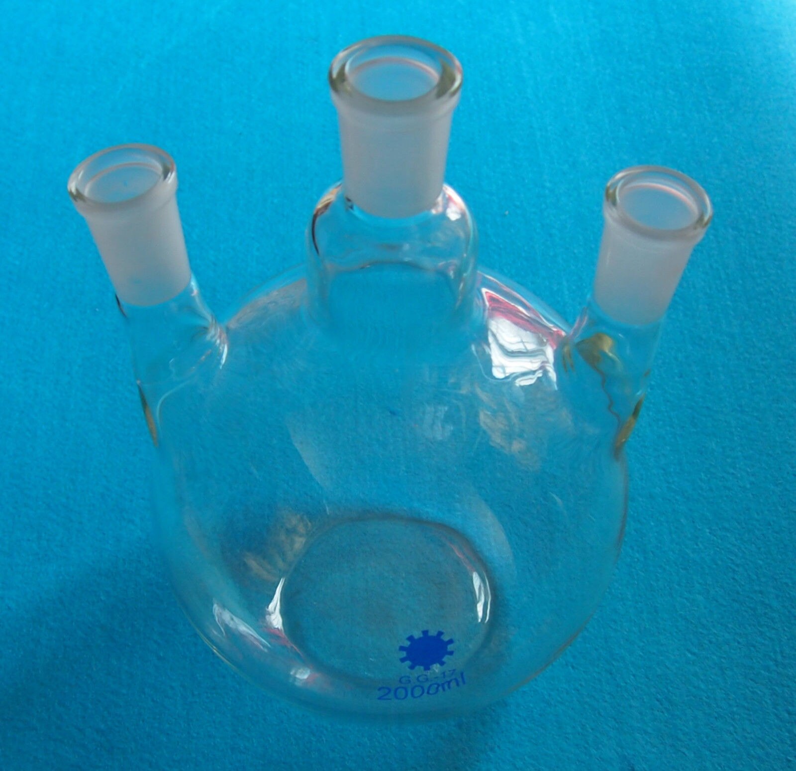 2000ml,24/40,3-Neck,Flat Bottom Glass Flask,2L,Three Necks,Laboratory Vessel