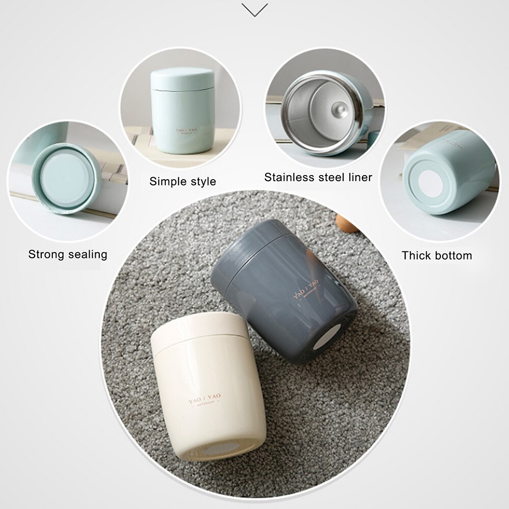 260ml Mini Food Thermos for Kids Thermos Lunch Box Portable Stainless Steel Food Soup Containers Vacuum Flasks Thermocup