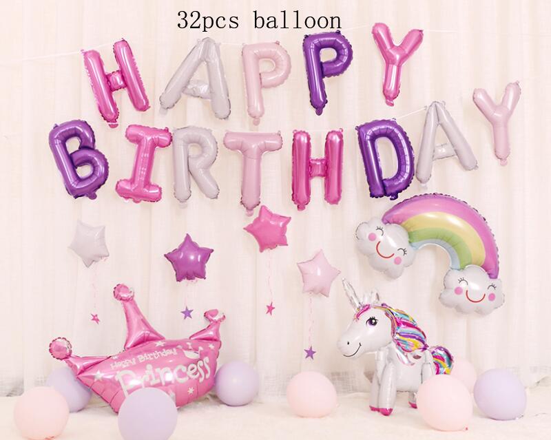 Børns fødselsdagsfest dekoration tegneserie dyr form fødselsdag ballon sæt baby shower dekoration brev ballon: 2