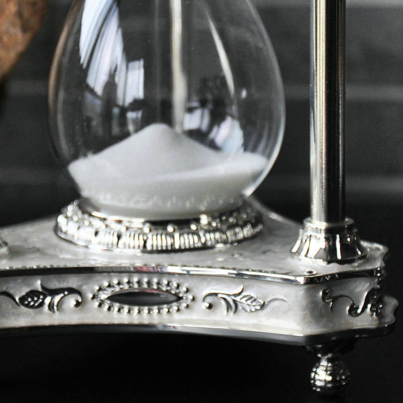 Moonlight metal hourglass 30 minutes timer ornaments home decorations study desktop crafts