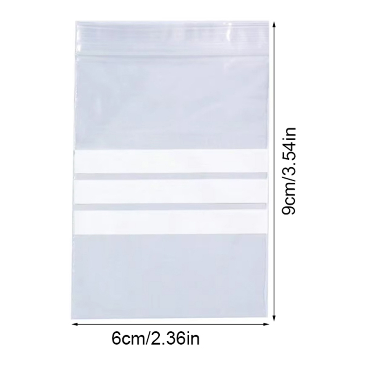 Ziplock Plastic Zakjes - 100 Stuks - Zelfsluitend - Beschrijfbaar - Opbergzakjes: Lichtgrijs