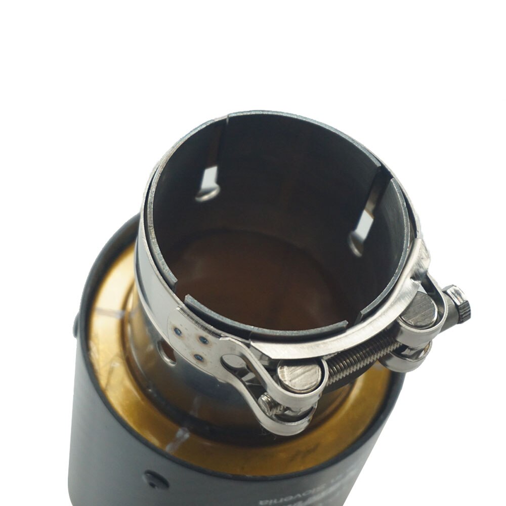 Universal Tail Pipe Exhaust Muffler Straight End Tips For AK Stainless Steel Carbon Fiber Gold Nozzle Car Styling