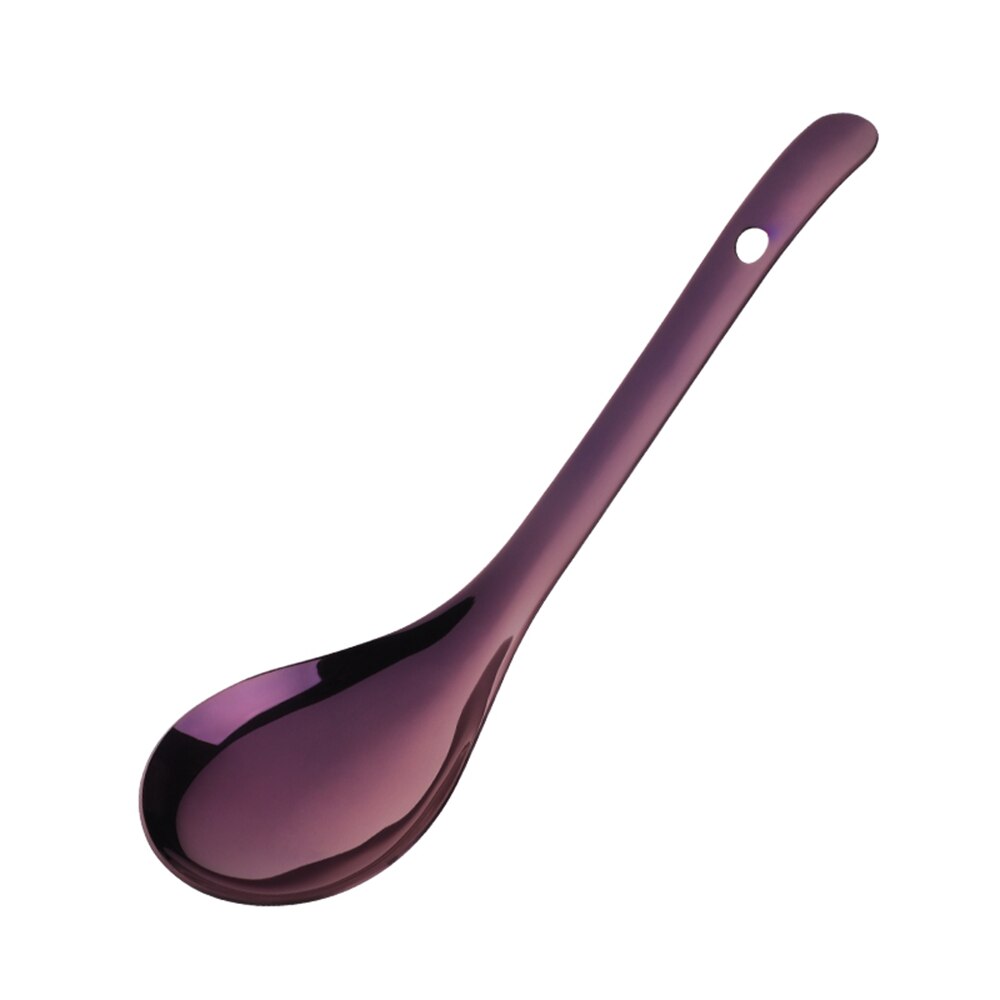 Cucharón grande de acero inoxidable 304, cuchara para servir arroz, mesa de cocina dorada, utensilio de cocina