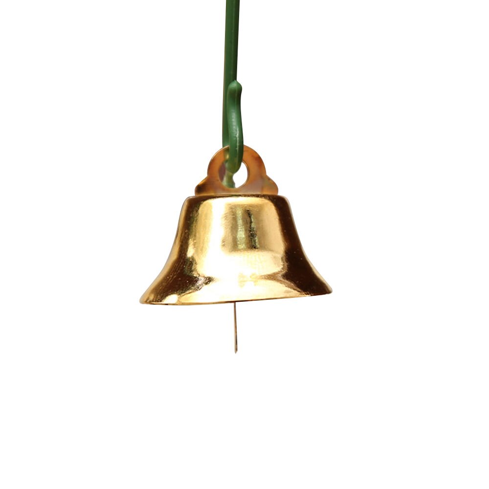 10 stks/partij Rvs Bells Kerst Jaar Kerstboom Decoraties Hangers Kleine Mini Bell Ornament Goud/Zilver Leuke: gold color