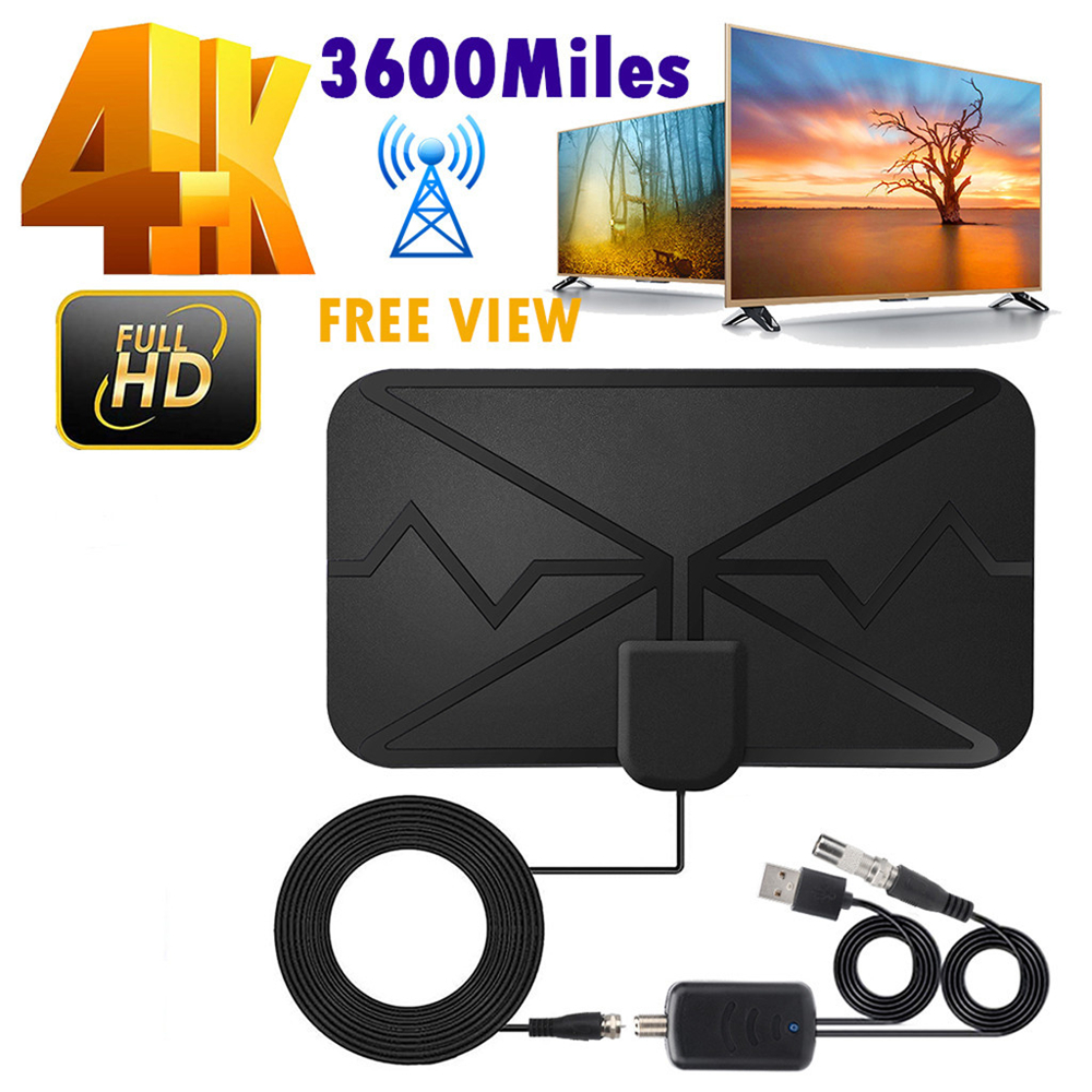 Antenne TV numérique intérieure 3600 Miles, nouvelles antennes TV amplifiées HDTV améliorées