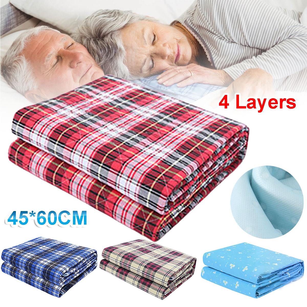 Kinderen, volwassenen, wasbare, herbruikbare, waterdichte onderlegger, bedmatras van polyester voor incontinentie, matrashoes 45 x 60cm