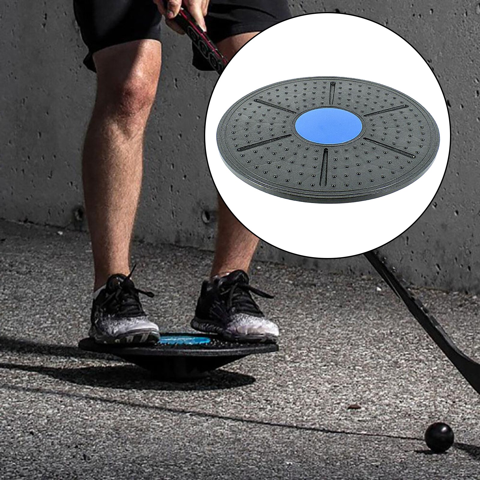 Balance Board Round antiscivolo esercizio rotazione stabilità allenamento disco Sport: Blue