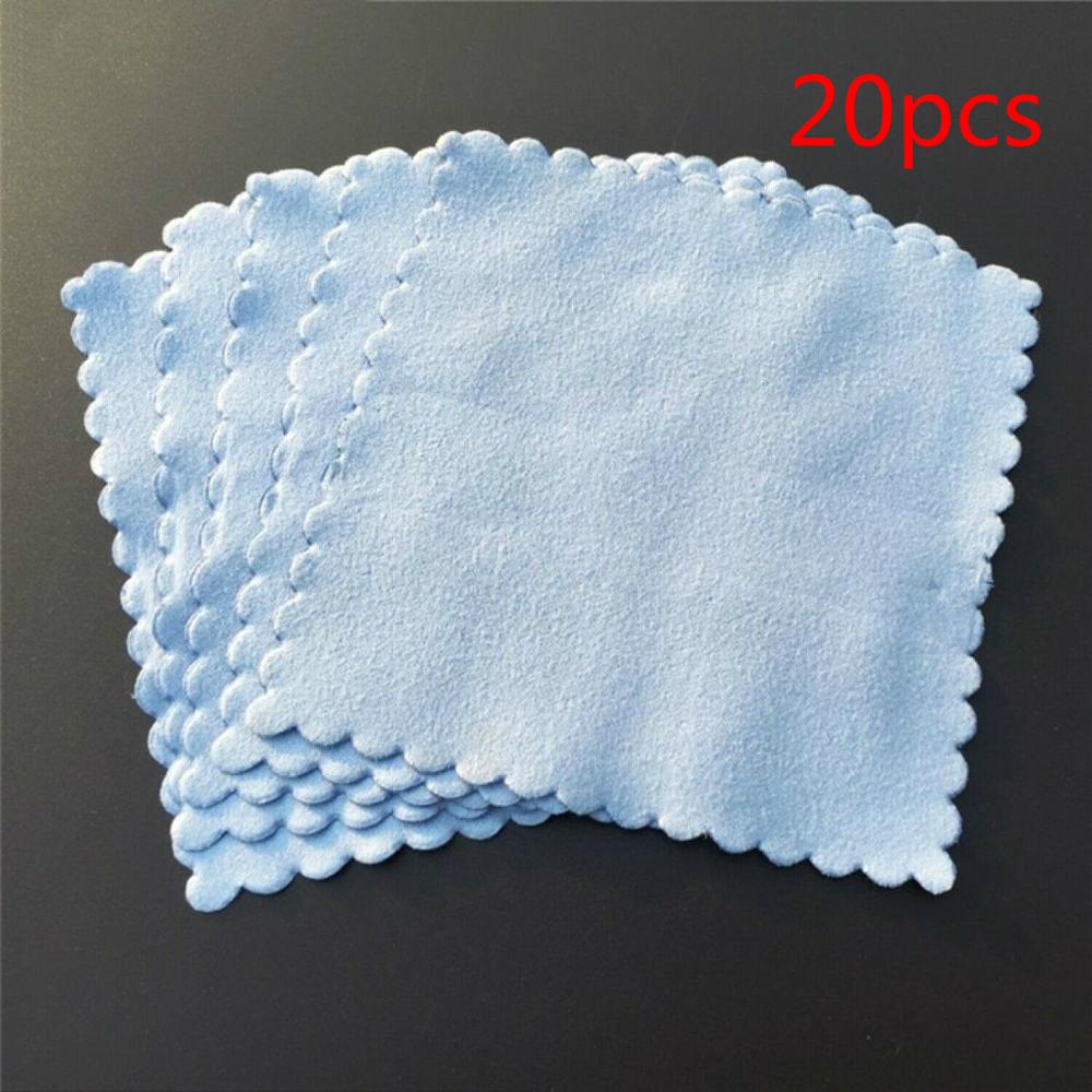 20 kpl neliömäinen nano keraaminen auton lasipinnoite nukkaamaton kangas mikrokuituliina pehmeä pehmeä 10 x 10cm: Sininen