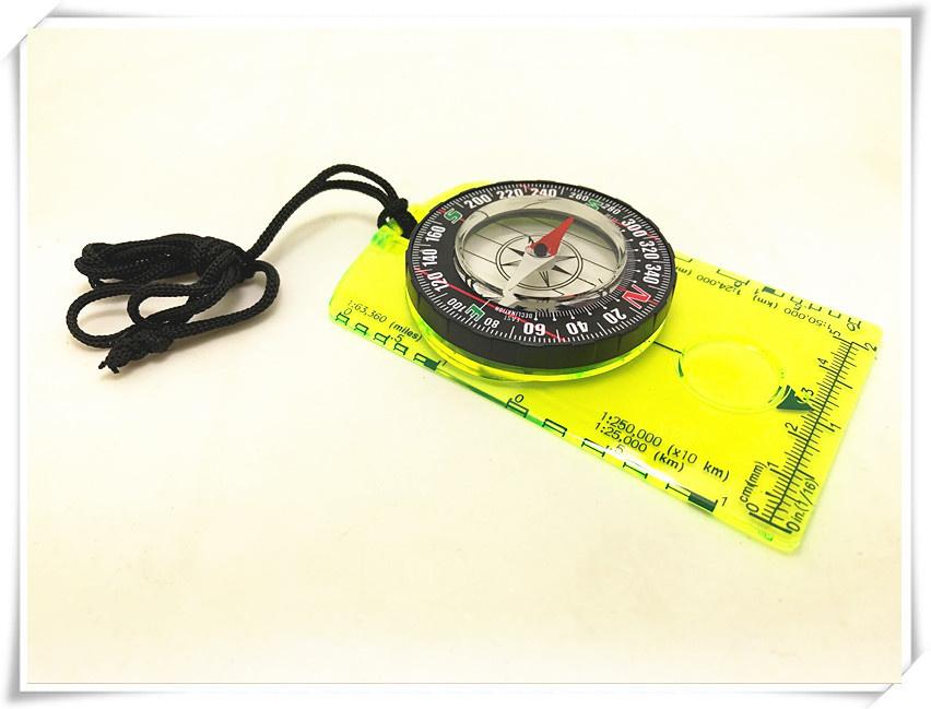 Acrylic Portable Map Compass For Outdoor Orientation Multi-functional Scale Compass