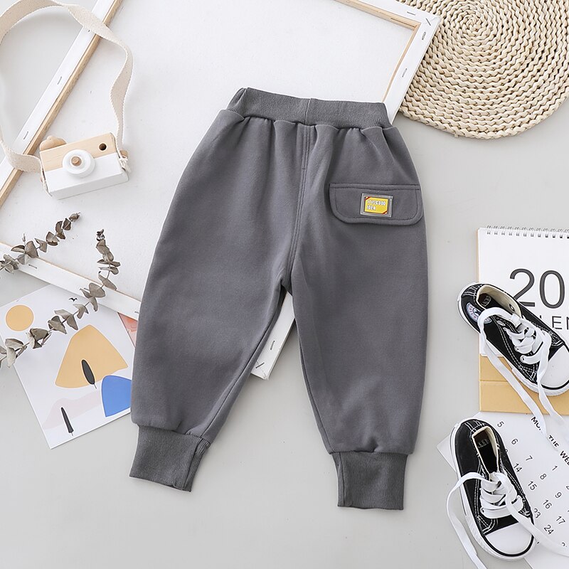 Baby Boys Girls Sports Pants Children's Trousers Toddler Kids Solid Color Casual Pants Elastic Pant for Spring Autumn Clothing