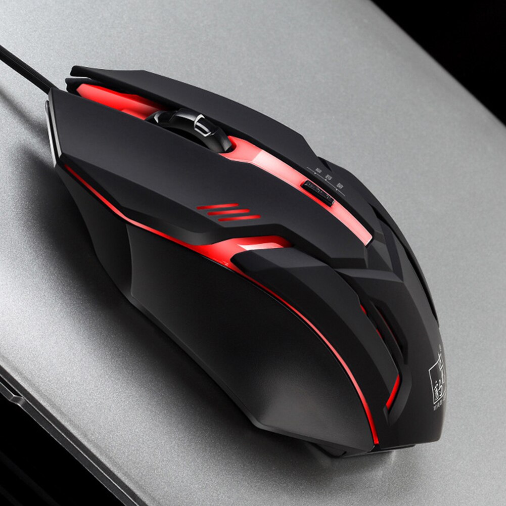 1600dpi E-Sports Luminous Wired Mouse USB Wired Optical Mice 6 Button for Desktop Computer PC Laptop RGB Light Mute Gaming Mouse